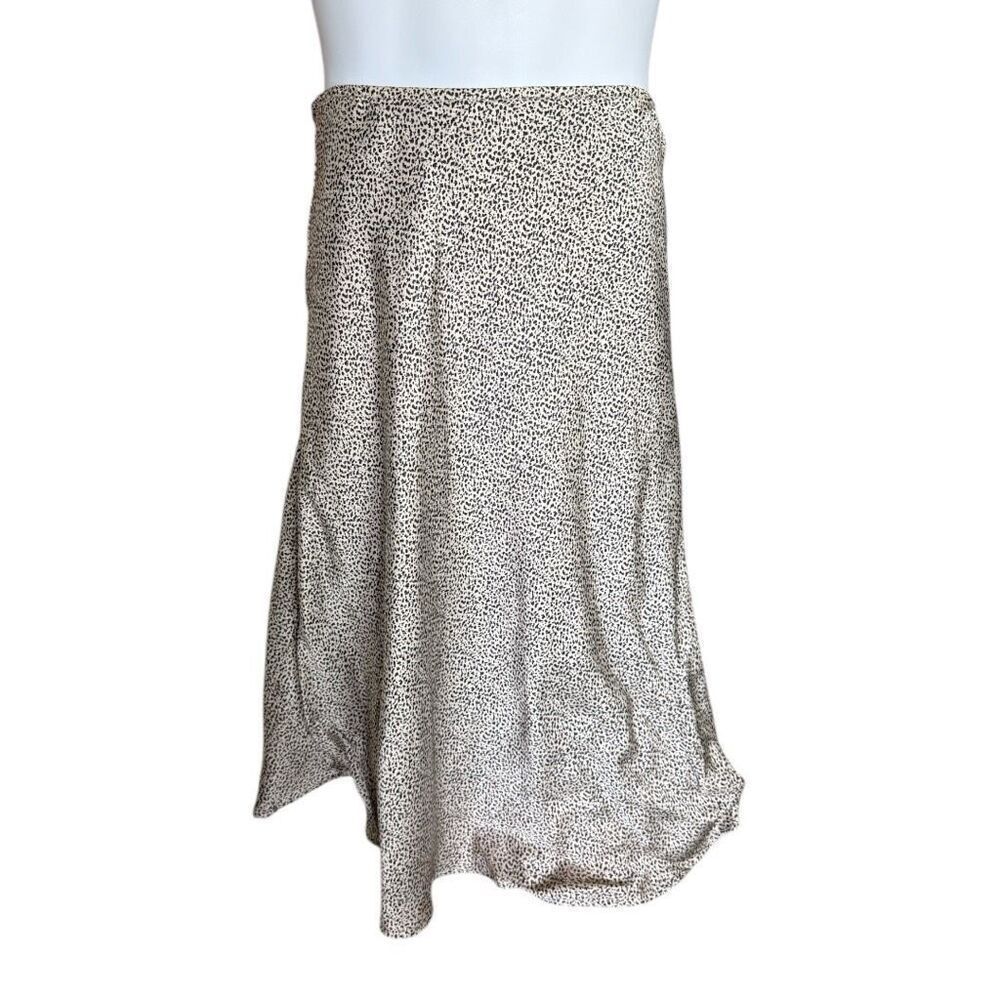 Womens Sierra Sky Leopard Animal Print Pull-On Midi Skirt - Sz XS